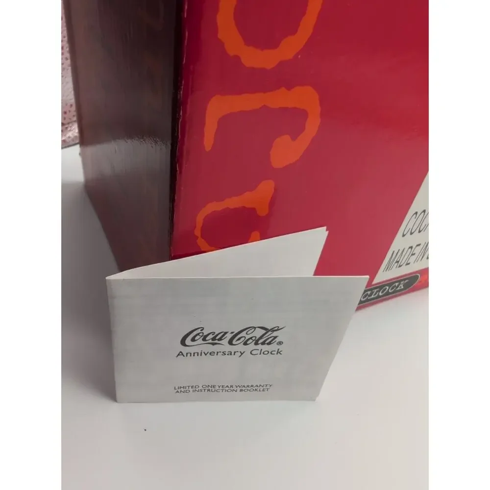 Vintage 2002 Coca-Cola Coke Bottle Anniversary Dome Clock 7